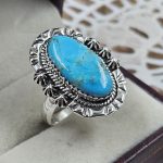 Mohave Turquoise 925 Sterling Silver Ring (REXT83-2)