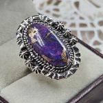 Purple Mohave Turquoise 925 Sterling Silver Ring (REXT83-1)