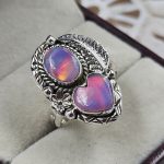 Aurora Opal Southwest Style 925 Sterling Silver Ring (REXT86-15)