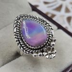 Aurora Opal Southwest Style 925 Sterling Silver Ring (REXT86-8)