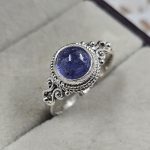 Dainty Tanzanite 925 Sterling Silver Ring (REXT88-26)