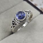 Dainty Tanzanite 925 Sterling Silver Ring (REXT88-24)