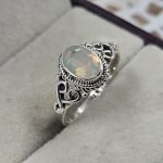 Dainty Ethiopian Opal 925 Sterling Silver Ring (REXT88-21)