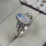 Dainty Ethiopian Opal 925 Sterling Silver Ring (REXT88-19)