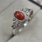 Dainty Coral 925 Sterling Silver Ring (REXT88-4)