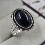 Black Onyx 925 Sterling Silver Ring (REXT90-5)