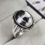 White Buffalo Turquoise 925 Sterling Silver Ring (REXT90-2)