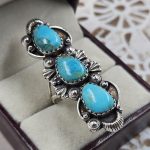 Mohave Turquoise 925 Sterling Silver Ring (REXT91-1)