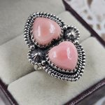 Pink Queen Conch 925 Sterling Silver Ring (REXT89-1)