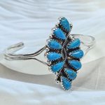 Kingman Turquoise 925 Sterling Silver Bangle Cuff (REXT38-61)