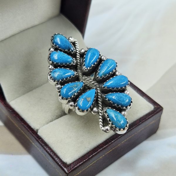 Kingman Turquoise 925 Sterling Silver Ring (REXT36-146) - Image 3