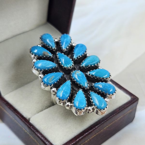 Kingman Turquoise 925 Sterling Silver Ring (REXT91-5) - Image 3