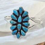 Kingman Turquoise 925 Sterling Silver Bangle Cuff (REXT81-4)