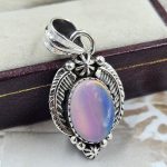 Aurora Opal 1.25" 925 Sterling Silver Pendant (REXT92-1)
