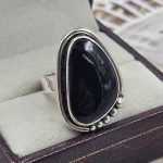 Black Onyx 925 Sterling Silver Ring (REXT93-3)