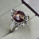 Pink Blossom Oyster 925 Sterling Silver Ring (REXT93-22)