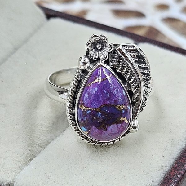 Purple Mohave Turquoise 925 Sterling Silver Ring (REXT93-10) - Image 2