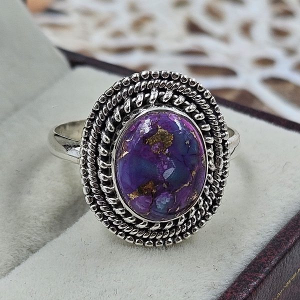 Purple Mohave Turquoise 925 Sterling Silver Ring (REXT93-9) - Image 2