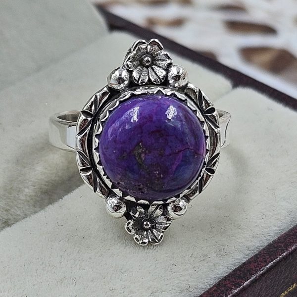 Purple Mohave Turquoise 925 Sterling Silver Ring (REXT93-7) - Image 2