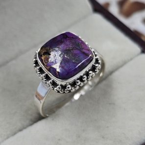 Purple Mohave Turquoise 925 Sterling Silver Ring (REXT93-6)