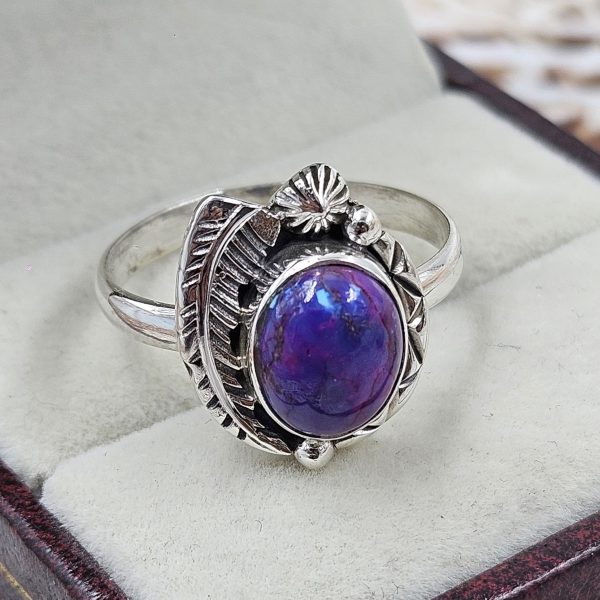 Purple Mohave Turquoise 925 Sterling Silver Ring (REXT93-5) - Image 2