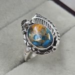 Spiny Oyster Turquoise 925 Sterling Silver Ring (REXT94-7)