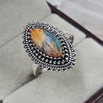 Spiny Oyster Turquoise 925 Sterling Silver Ring (REXT94-8)