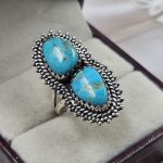 Mohave Turquoise 925 Sterling Silver Ring (REXT95-2)