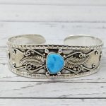 Arizona Turquoise 925 Sterling Silver Bangle Cuff (REXT101-3)