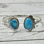 Arizona Turquoise 925 Sterling Silver Bangle Cuff (REXT98-5)