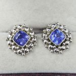 Tanzanite 925 Sterling Silver Stud Earring (REXT96-2)