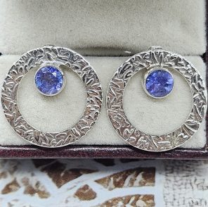 Tanzanite 925 Sterling Silver Stud Earring (REXT96-1)