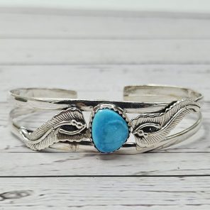 Arizona Turquoise 925 Sterling Silver Bangle Cuff (REXT100-6)