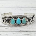 Arizona Turquoise 925 Sterling Silver Bangle Cuff (REXT98-3)