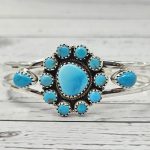 Kingman Turquoise 925 Sterling Silver Bangle Cuff (REXT99-5)