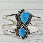 Arizona Turquoise 925 Sterling Silver Bangle Cuff (REXT99-7)