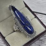 Lapis Lazuli 925 Sterling Silver Ring (REXT102-1)