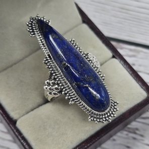 Lapis Lazuli 925 Sterling Silver Ring (REXT102-1)