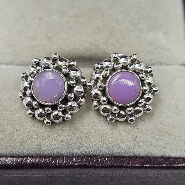 Aurora Opal 925 Sterling Silver Stud Earring (REXT56-161)