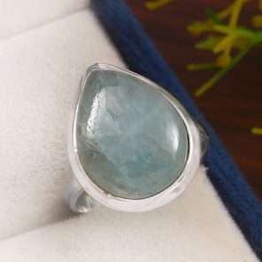 Aquamarine Size US 6 925 Sterling Silver Ring (REXT61-112)