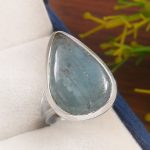 Aquamarine Size US 7 925 Sterling Silver Ring (REXT61-113)