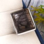Picasso Jasper Size US 12 925 Sterling Silver Ring (REXT61-134)