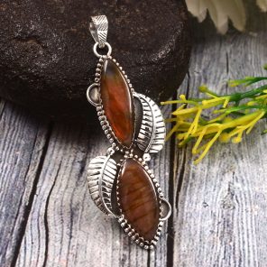 Purple Labradorite 2" 925 Sterling Silver Pendant (RS105-662)