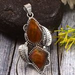 Purple Labradorite 1.75" 925 Sterling Silver Pendant (RS105-663)