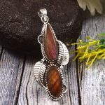Purple Labradorite 2" 925 Sterling Silver Pendant (RS105-661)