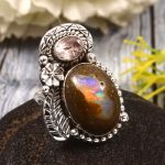 Galaxy Opal & Morganite Size US 6 925 Sterling Silver Ring (REXT76-237)