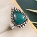 Kingman Turquoise Size US 6 925 Sterling Silver Ring (RS105-666)