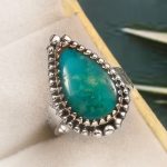 Kingman Turquoise Size US 5 925 Sterling Silver Ring (RS105-668)