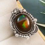 Galaxy Opal Size US 7 925 Sterling Silver Ring (REXT76-216)