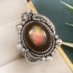 Galaxy Opal Size US 10 925 Sterling Silver Ring (REXT76-227)